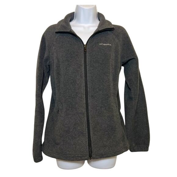 Columbia Full Zip Fleece Jacket, Gray, Women's Small - Picture 1 of 7